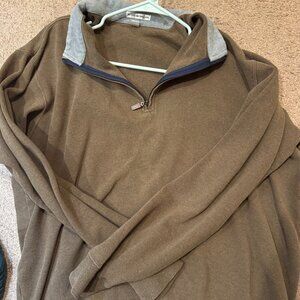 XL Peter Millar Brown Quarter Zip